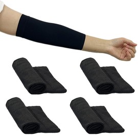 MENURSY PICC Line Cover for Arm Cast Sleeve Protective - UltraSoft Elbow Wound Nursing Supplies, Fit for Arm Circumference 9"-14" (4 Pcs Black)