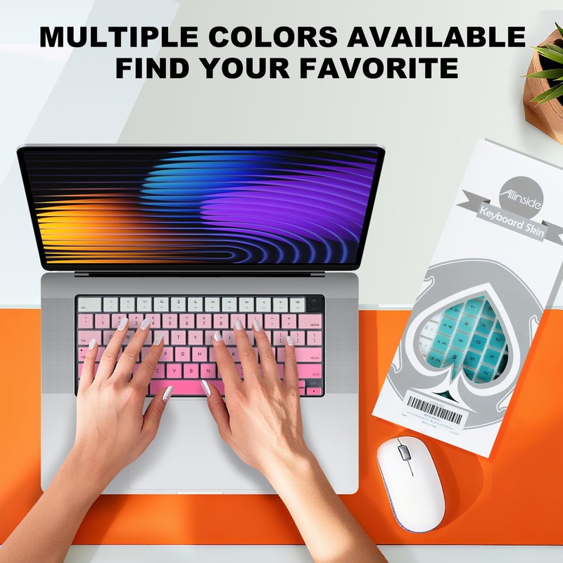 Allinside MacBook Keyboard Cover for Pro 14"/16" (M2/M3/M4, 2021–2025) &