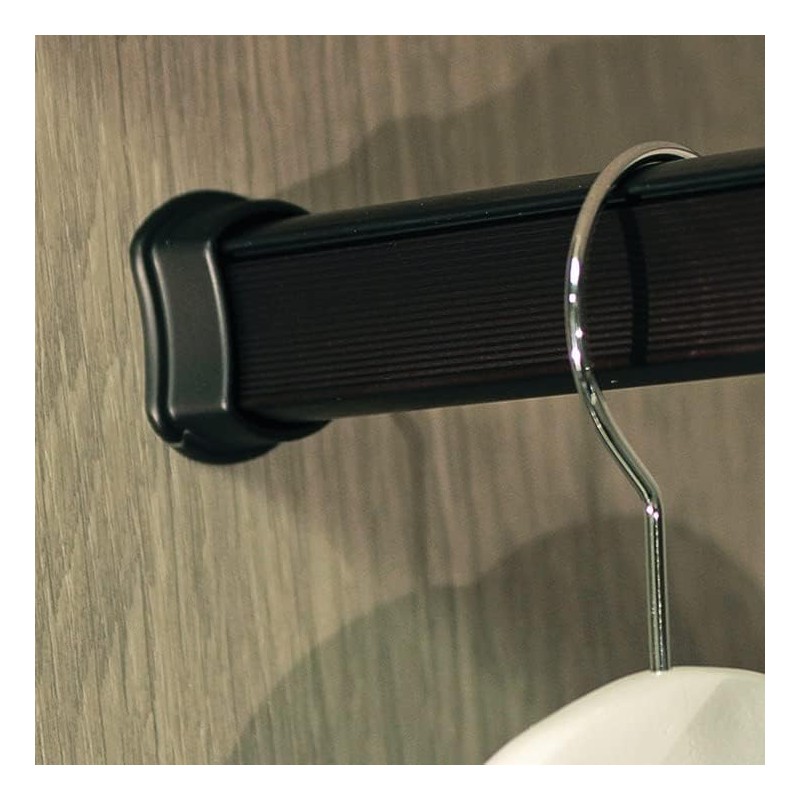 TAG Hardware Wardrobe Closet Rod Concave Shape with End Supports