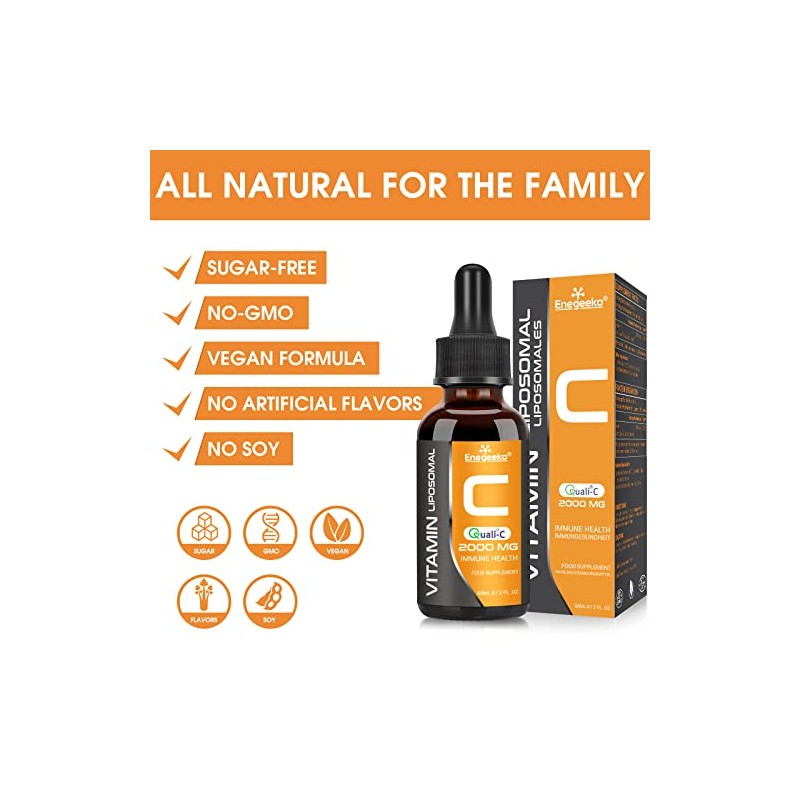 Liposomal Vitamin C Liquid 2000mg – High Absorption Vegan Formula