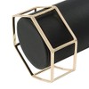 Avalaya Gold Plated Hexangular Frame Slip-On Bangle Bracelet - 18cm