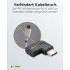 Goobay 45402 USB-C to USB-C Adapter, Right-Angled, 90°, Black