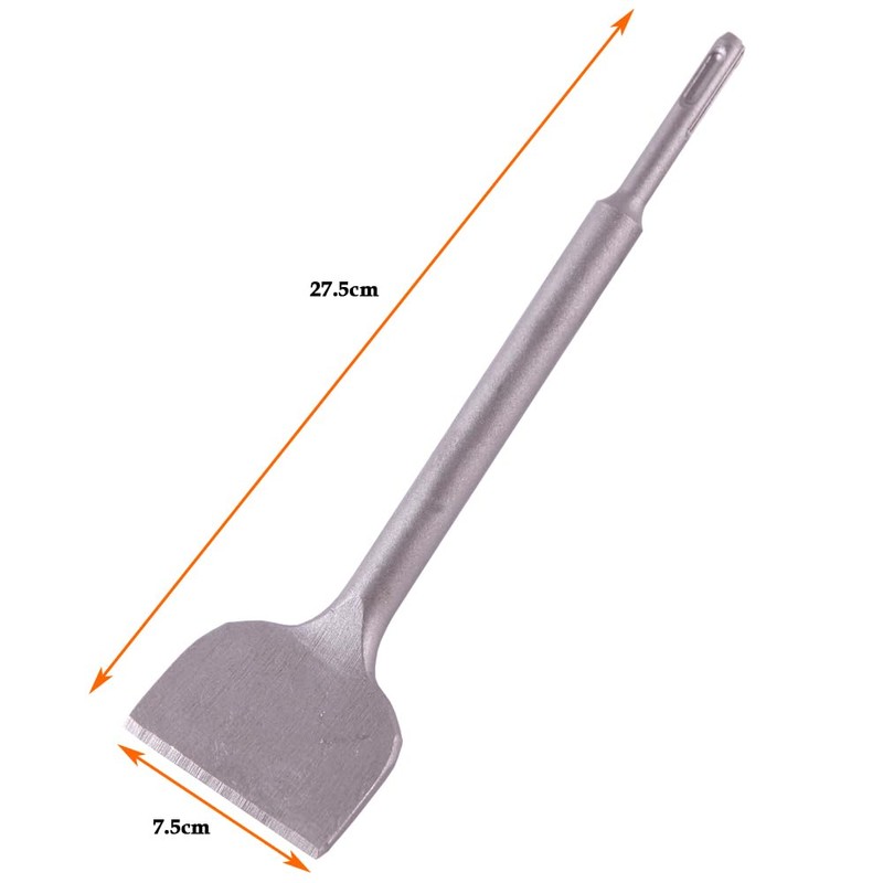 2PCS SDS Plus Chisel Tile Chisel Bits, Bent Concrete Tile