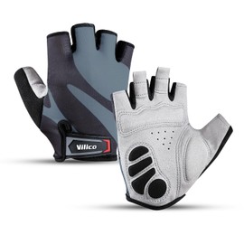 SUJAYU Fingerless Cycling Gloves for Men Women Bike Gloves for Men Cycling Bicycle Accessories, Guantes para Bicicleta Hombre Guantes Ciclismo Hombre (Black, Large)