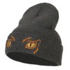 e4Hats.com Big Yellow Eyes Embroidered Long Beanie - Dk Grey