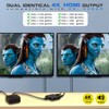 4K HDMI Splitter 1 in 2 Out Mirror Display Not