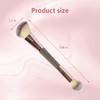 1 Pack Dual-Ended Makeup Brushes - Angled & Round Foundation