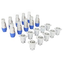 Goshyda 3 Pin AC PowerCon Male and Female Plug and Play Speaker Power Supply Signal Input or Output Socket for Beam Light Stage Light Power