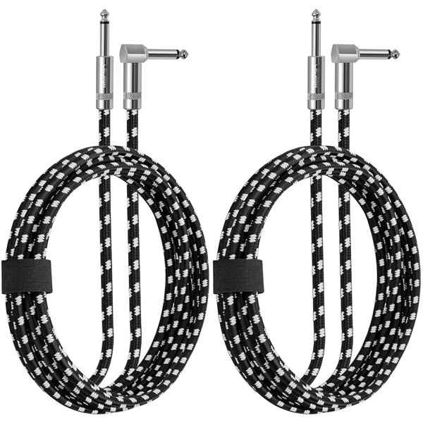 CeMeow 2Pack Guitar Cable 6ft 1/4 Inch Guitar Cord Straight