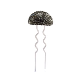 Hair Sticks for Buns Faux Rhinestone Mushroom Hair Bun Sticks Decorative, Black