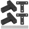 Zorfeter 20 Pcs Black T-Shape Corner Brackets, 50x50 mm/ 2"x2"