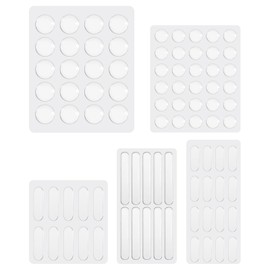 Clear Cabinet Door Bumper, Silicone Self Adhesive Rubber Bumpers with 5 Shapes, Kitchen Sound Dampening Buffer Pads, Glass Table Top Anti Slip Pads - 86PCS Multi-Size Pack for Furniture Protection