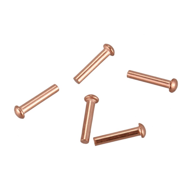 Byttlerom 300 Pcs 5/64Inch x 25/64Inch Round Copper Solid Rivets
