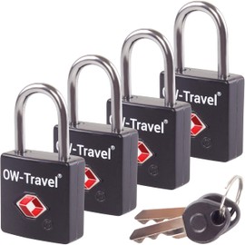 OW-Travel Lock with Key Suitcase Lock Padlock Luggage Lock Security Lock Key Lock Theft Secure Lock TSA Lock for Travel Suitcase Locker Backpack Luggage: 4 Black, 40) Black - Luggage Locks with Keys: