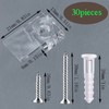 Crystal Clear Plastic Mirror Holder Kit - 30pcs with Screws