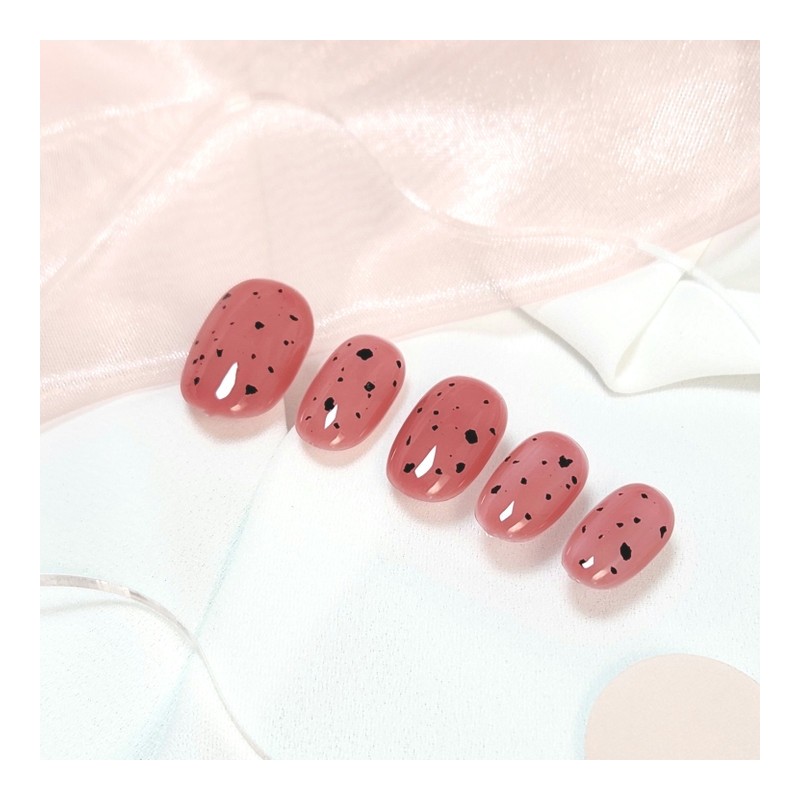 Strawberry Cow Nail Tips - Stiletto / 딸기카우 네일팁 -