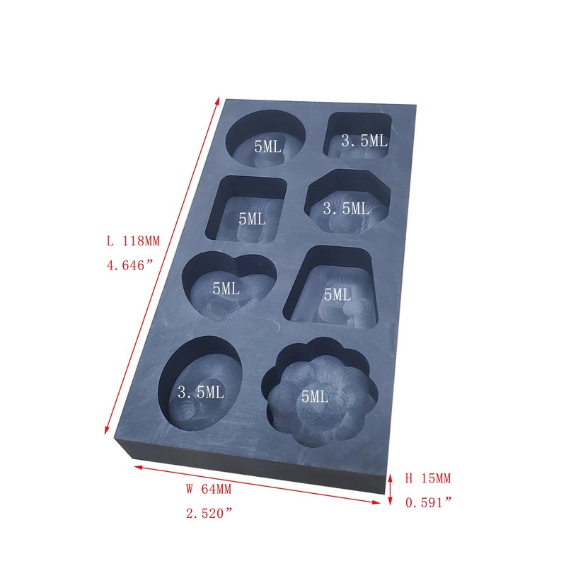 OTOOLWORLD 8 in 1 Graphite Casting Ingot Mold Metal Refining