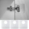 8 Hinge Repair Plates, Kitchen Cupboard Door Hinge Plates, Cabinet