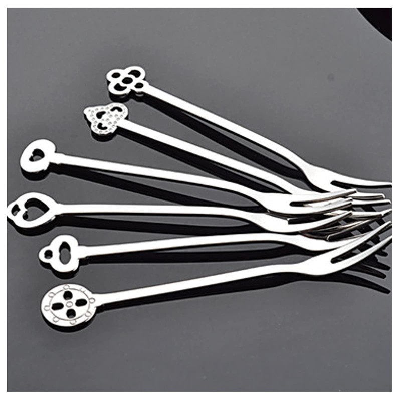 GFJFG H4LJ 6 fruit forks, acrylic