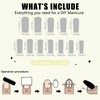 OFDNE Leopard French Tip Fake Nails - 24 Pcs Glossy
