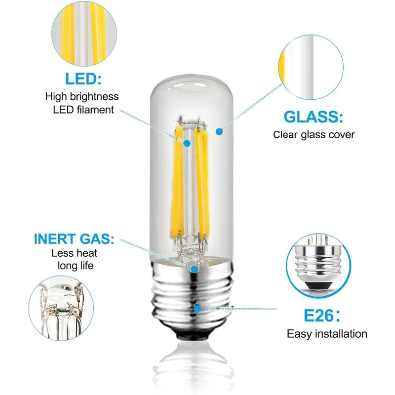 NOVELUX 3.2 Inch 5000K Daylight White E26 LED Bulb 60
