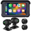ydi Waterproof Motorcycle Dash Cam with Wireless CarPlay & Android
