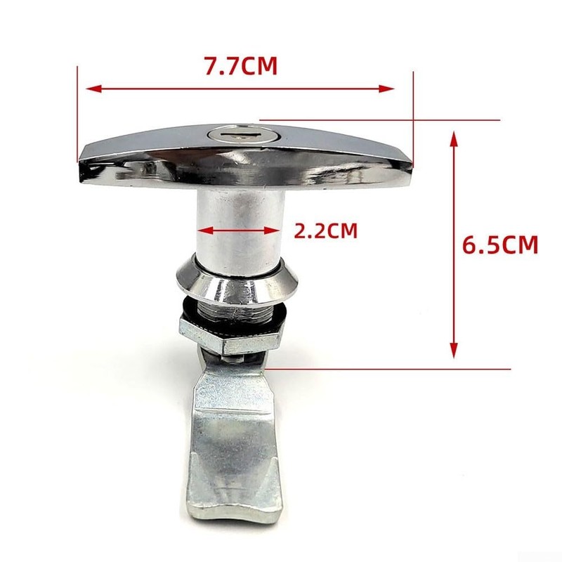 T Handle Lock, Rustproof T Shape Handle Lock with Keys