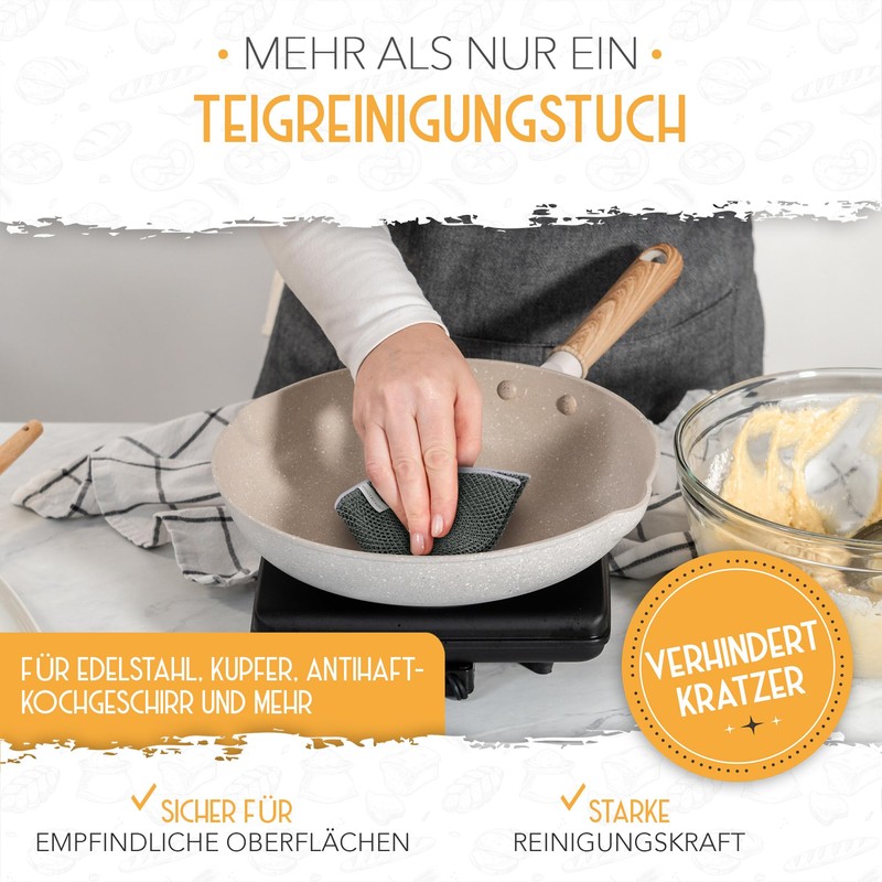 KRUSTENZAUBER Set of 2 dough cleaning cloths for stubborn dough