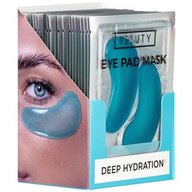 YEAUTY Deep hydration eye pad mask, moisturising eye pads with aloe vera, hyaluronic and vitamin E against dry and chapped skin, for an optimally moisturised eye area, pack of 25