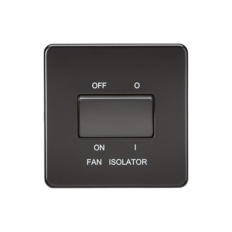 Knightsbridge SF1100MBB Screwless 3 Pole Fan Isolator Switch, 230 V,