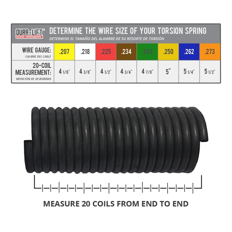 DURA-LIFT .243 x 2" x 33" Torsion Garage Door Spring