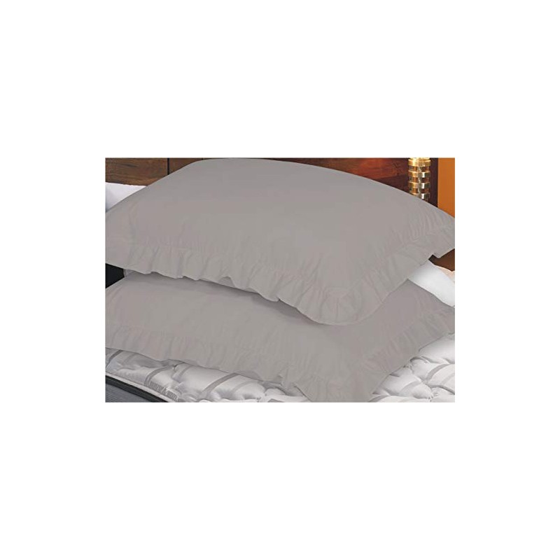 ZASH LONDON Ruffle Pillowcases Luxury Decorative Frilled Edge Oxford Pillow