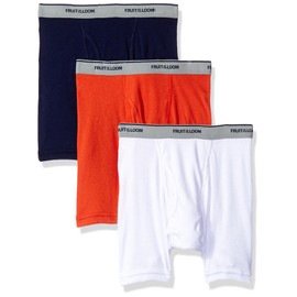 Fruit of the Loom Big Boys' Assorted Boxer Brief, Assorted Solids, L (14-16)