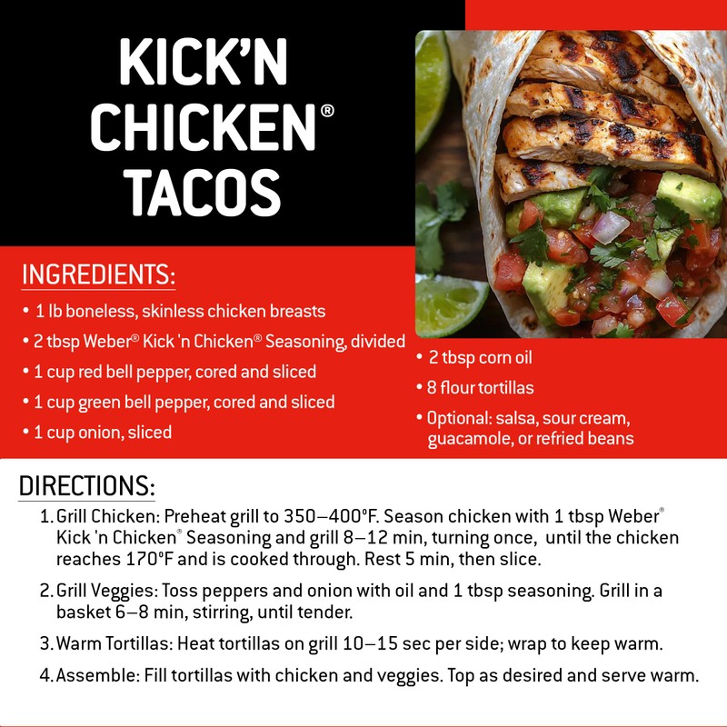 Weber Kick'n Chicken Seasoning, 5 oz (Pack of 6)
