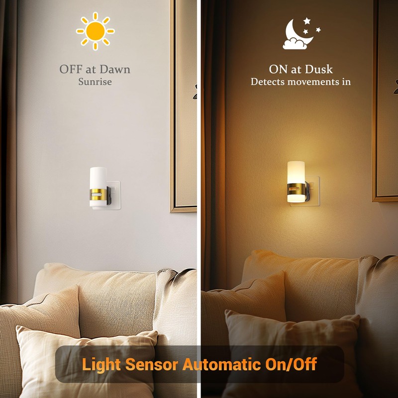 JandCase Motion Sensor Night Light Plug in, 1 Pack Motion