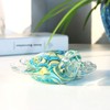 Qf Hangmade Glass Figurine Blown Sea Turtle, Glass Sculpture, Home