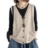 KOEKOI Women's Knit Vest, Spring, Autumn, Summer, Top, Pullover, Summer,