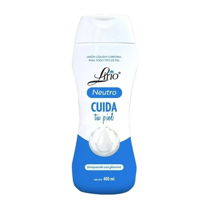 3 Pza Jabón Líquido Corporal Lirio Neutro Con Glicerina 400