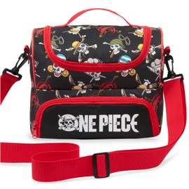 Get Trend One Piece Borsa Termica Porta Pranzo Bambini, Borsa Pranzo con 2 Scomparti Isolati Zip, Manico Robusto e Tracolla Regolabile e Rimovibile per Scuola e Gite, Idea Regali