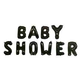 A4f Solutions Globo Baby Shower Letrero Negro Fiesta Decoración 1 Pieza