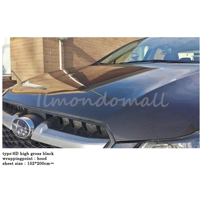 IlMondoMall 6D Carbon Sheet Real Wrapping Sheet Black Carbon Wrap