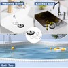 2 Pack Universal Sink Drain Plug 43mm Black Rubber Stopper