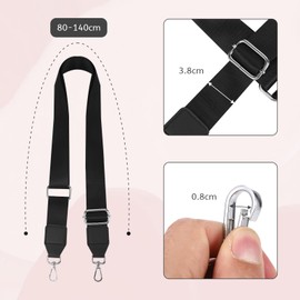 Bag straps for changing wide, carrying strap, shoulder strap for bags, carrying strap bag, strap for shoulder bag, strap, bag strap for change, crossbody backpack buckle, nylon straps, black
