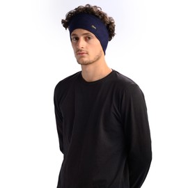 Lupa Handmade Unisex Triple-Layer Micro Fleece Headband - Headband Ear Warmer - Ear Warmers for Women & Men - Ears Cover (Midnight)