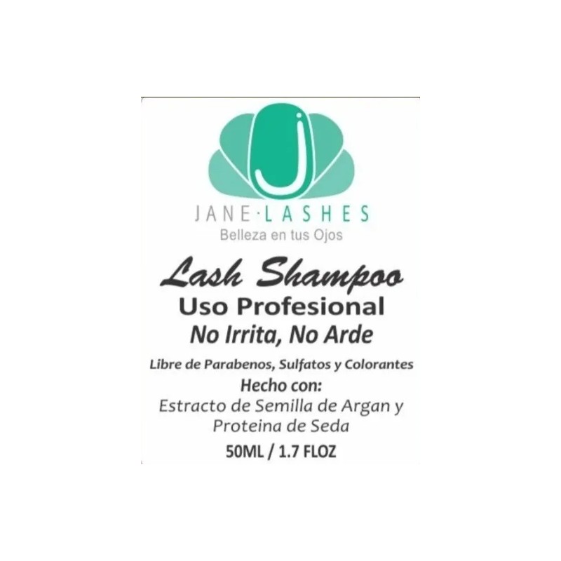 Jane Lash Shampoo Espuma Limpieza Extensiones Pestañas Mink 50ml