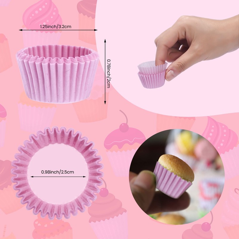NUOMI 1 Inch Super Mini Cupcake Papers Liners Baking Cups