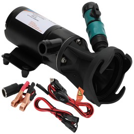 Macerator Pump 18555-000A Compatible with Flojet 18555-000A - 3/4" Garden Hose Connection, 9GPM Output Release 40 Gal Tank within 5 Mins, 12V DC Waste Pump with 2.5m Remote Switch & 2m Extension Line