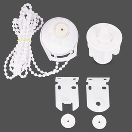 FAPBADRI Roller Blind Component Includes Brackets, Control Unit with Beaded Chain, end Cap of Bottom Rod, Screws & Wallplugs Included, Standard Size - 38mm