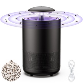Tirgo Indoor Insect Trap Fan Catcher for Mosquito, Gnat, Fruit Fly, Moth, Flies, Portable UV Light Flying Insects Killer House Kitchen, Garage, Camping, etc.