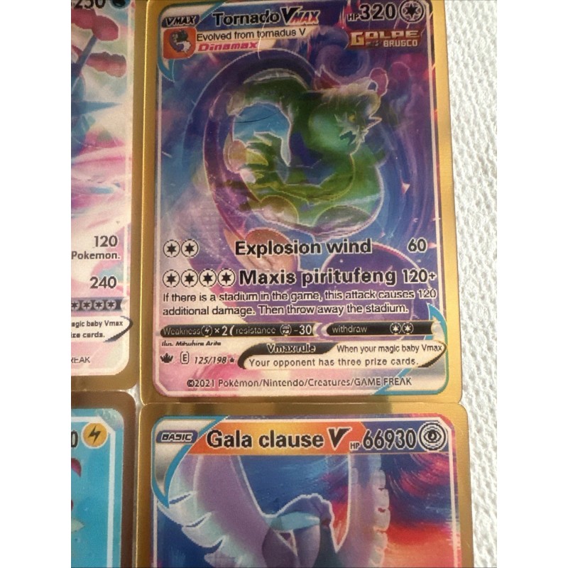 Pokémon 3D Gold Fan Art 4 cards LotNM